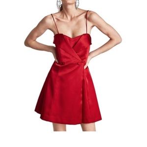NWOT Zara Red Satin Cocktail Dress